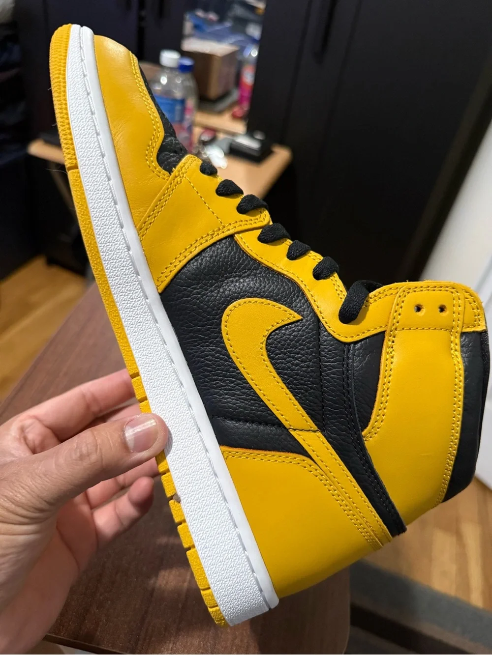 Jordan High Top Sneakers - Black/Yellow